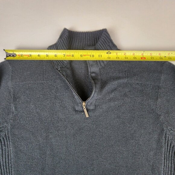 Britches XL Pullover Sweater Black 1/4 Zip Business Casual Dark Academia Warm - Picture 8 of 11